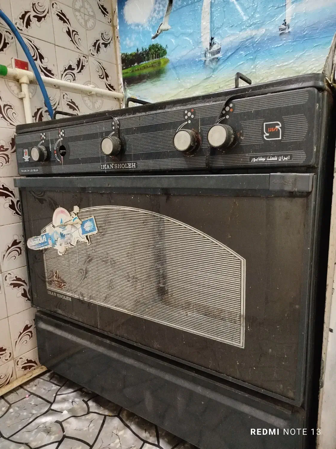 گاز پنج شعله سالم طرح فر|اجاق گاز و لوازم برقی پختوپز|لار, |دیوار