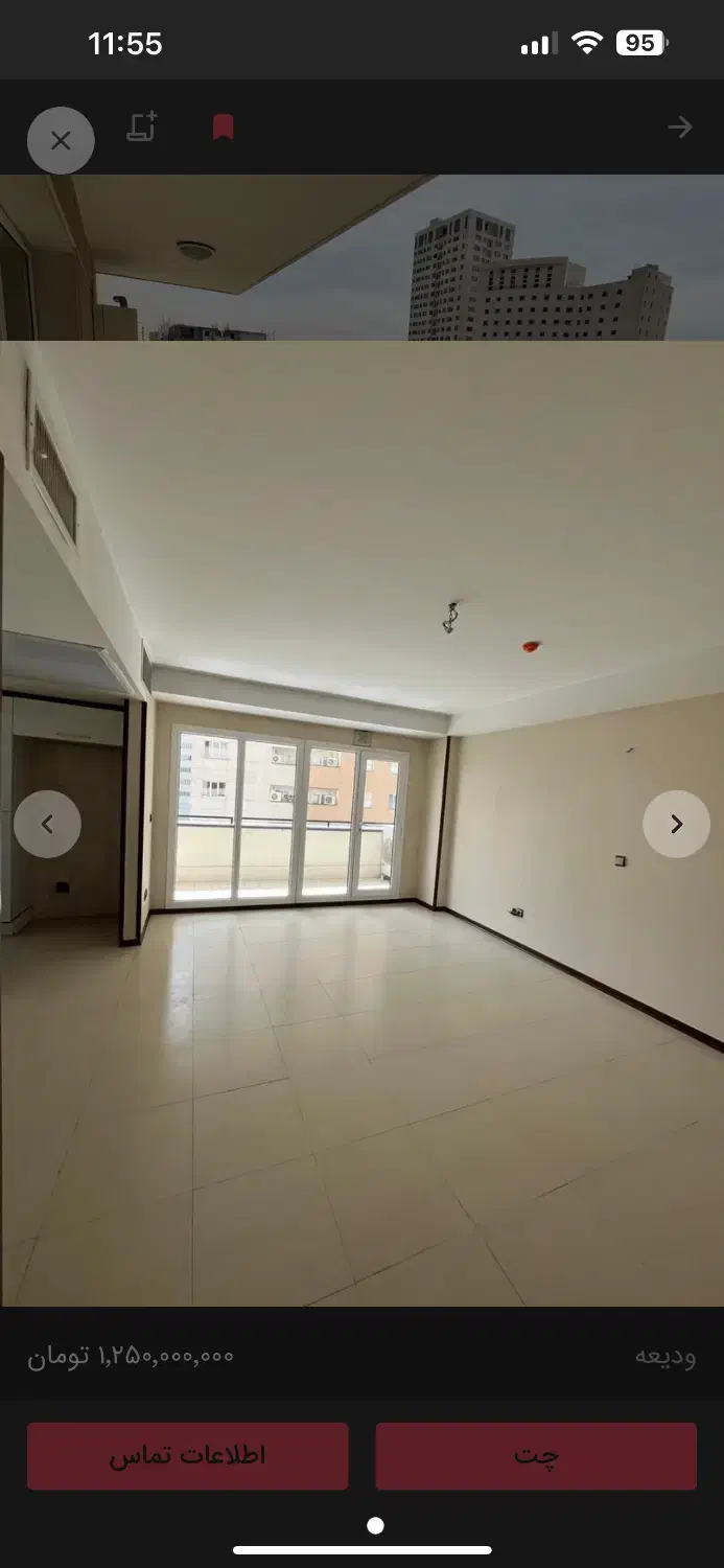 ۹۸متر۲خواب نوسازوتمیزطبقات بالا/رزمال/دریاچه