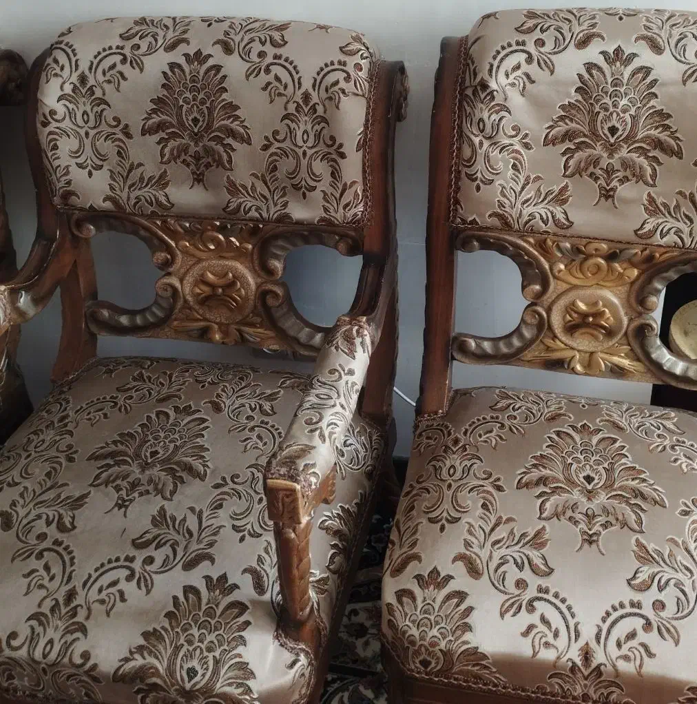 مبل چوب و پارچه شزلون|مبلمان خانگی و میز عسلی|پاکدشت, شهرک امام رضا|دیوار