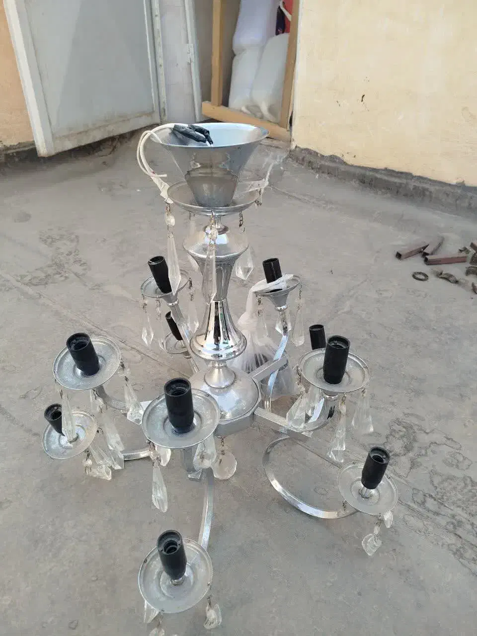 لوستر قدیمی برنجی و استیل|لوستر و چراغ آویز|اصفهان, کوجان|دیوار