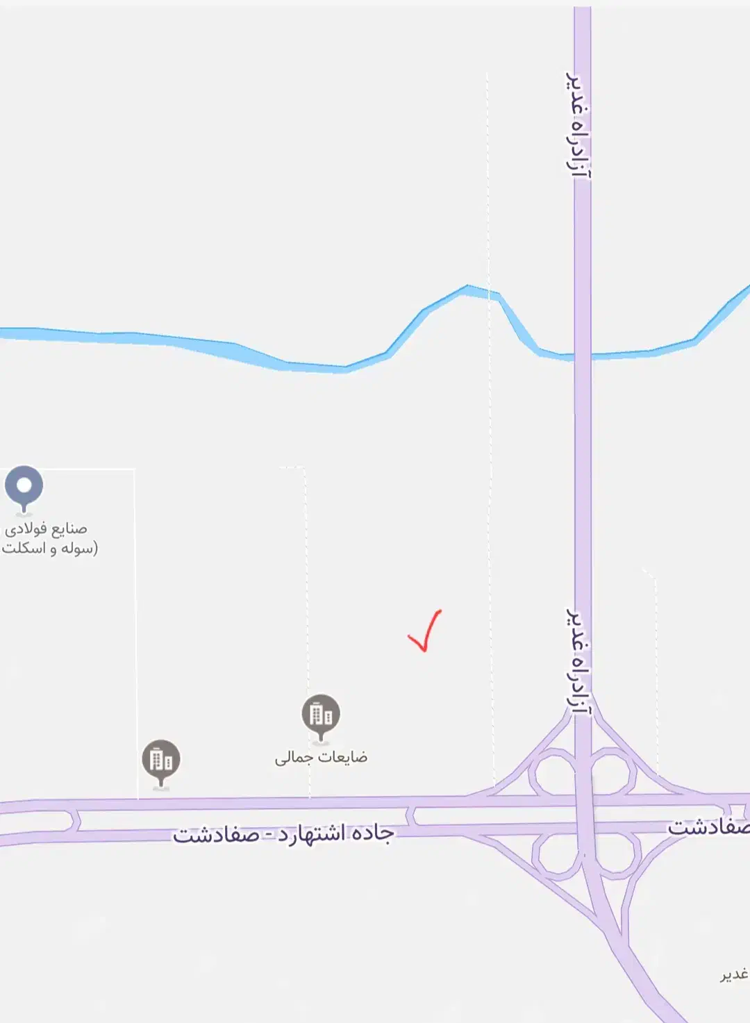 زمین در شهرک صنعتی مهدی آباد اشتهارد|فروش زمین و ملک کلنگی|پلنگ آباد, |دیوار