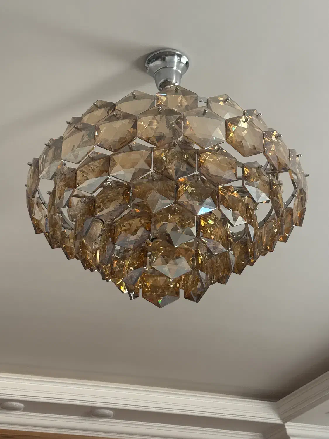 لوستر الماس کروم 65|لوستر و چراغ آویز|یزد, |دیوار