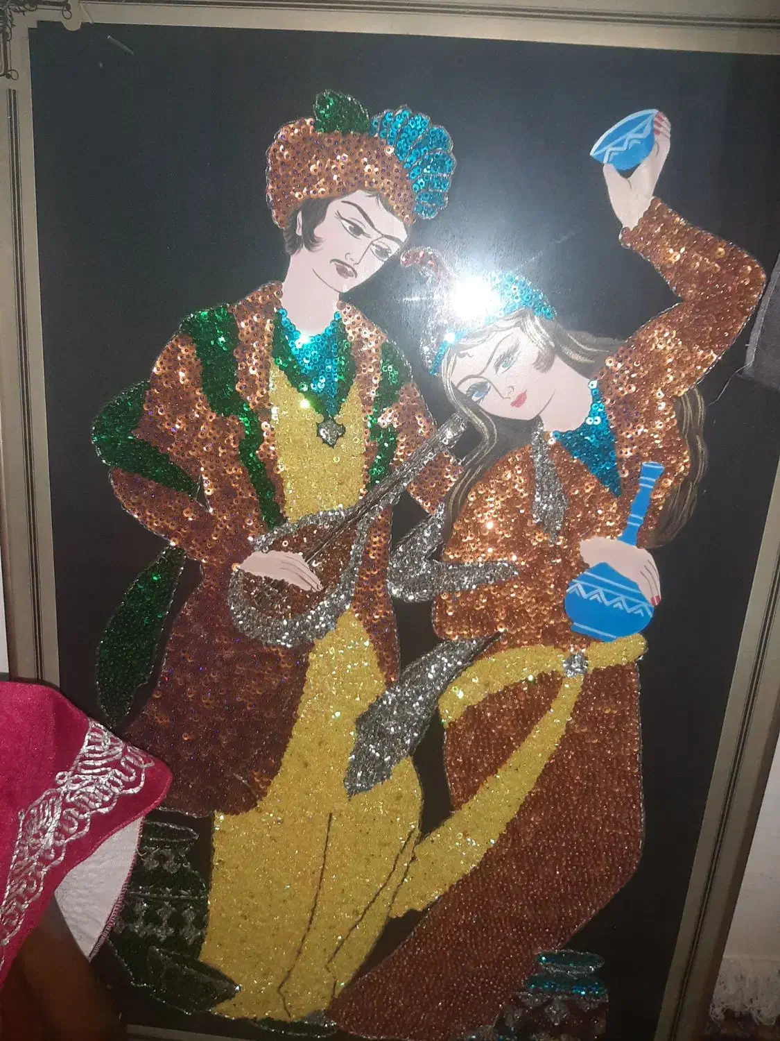 تابلو منجوق دوزی دستی|تابلو، نقاشی، عکس|رشت, دیلمان|دیوار