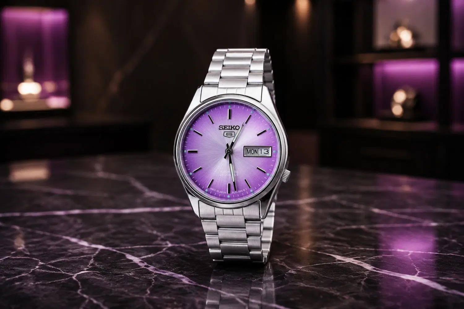جواهر وینتیج Seiko 5 automatic اصل صفحه بنفش خاص|ساعت|تهران, هروی|دیوار