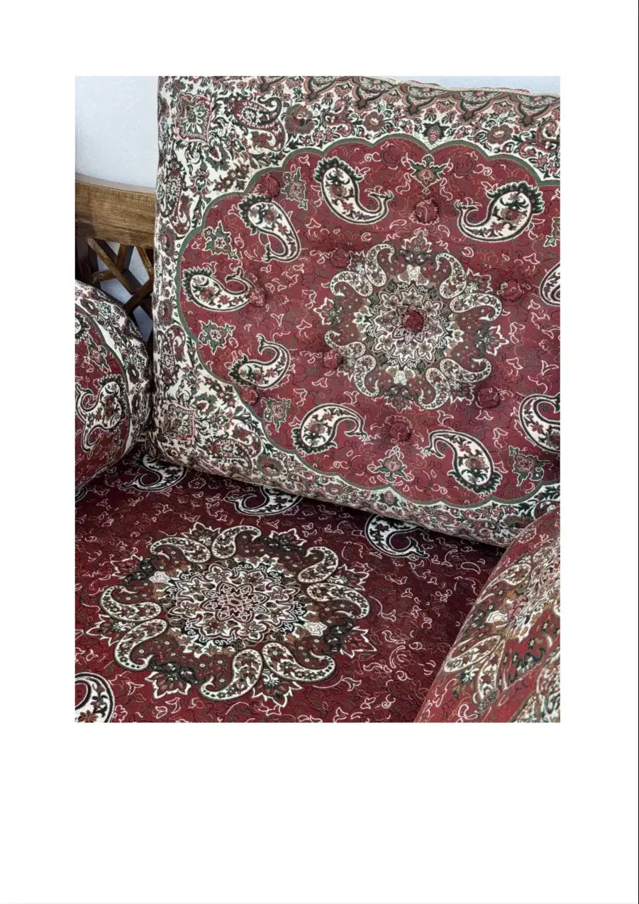 سرویس شاه نشین ورومیزی ترمه|پشتی|فشاپویه, |دیوار