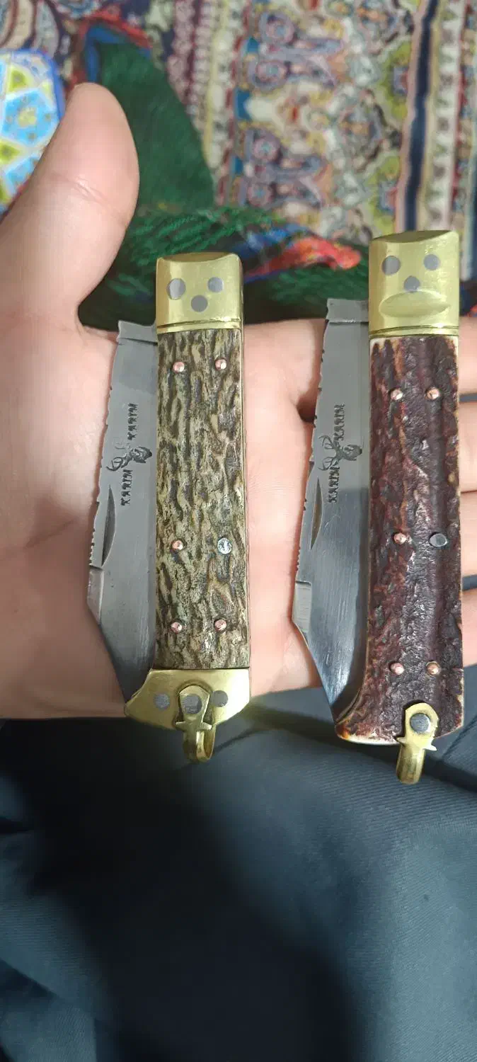 دوتا چاقوی  استاد کریم کرند قیمت هردو هشت تمن|کلکسیون اشیاء عتیقه|جوانرود, |دیوار