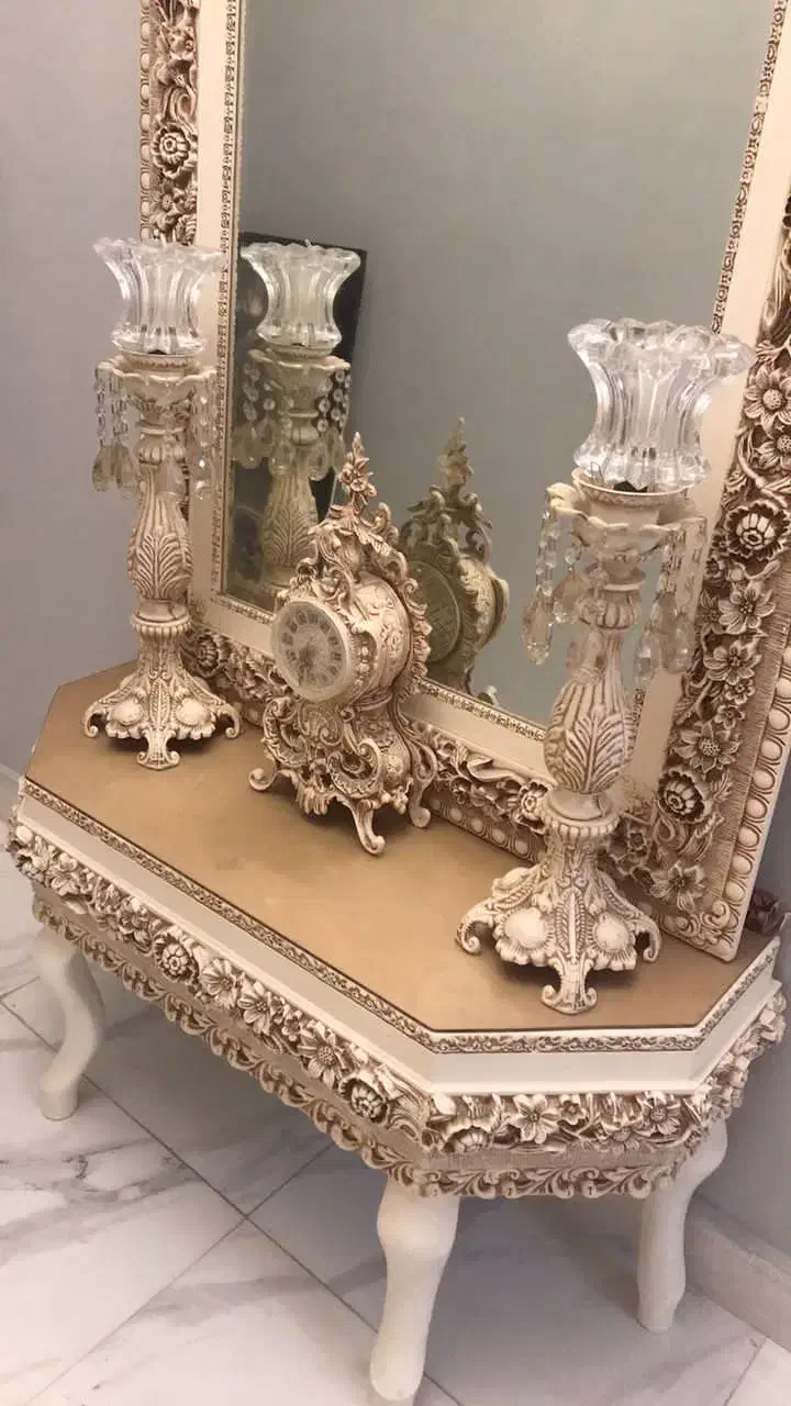 ست آینه و شمعدانی|بوفه، ویترین، کنسول|تهران, سلسبیل شمالی|دیوار