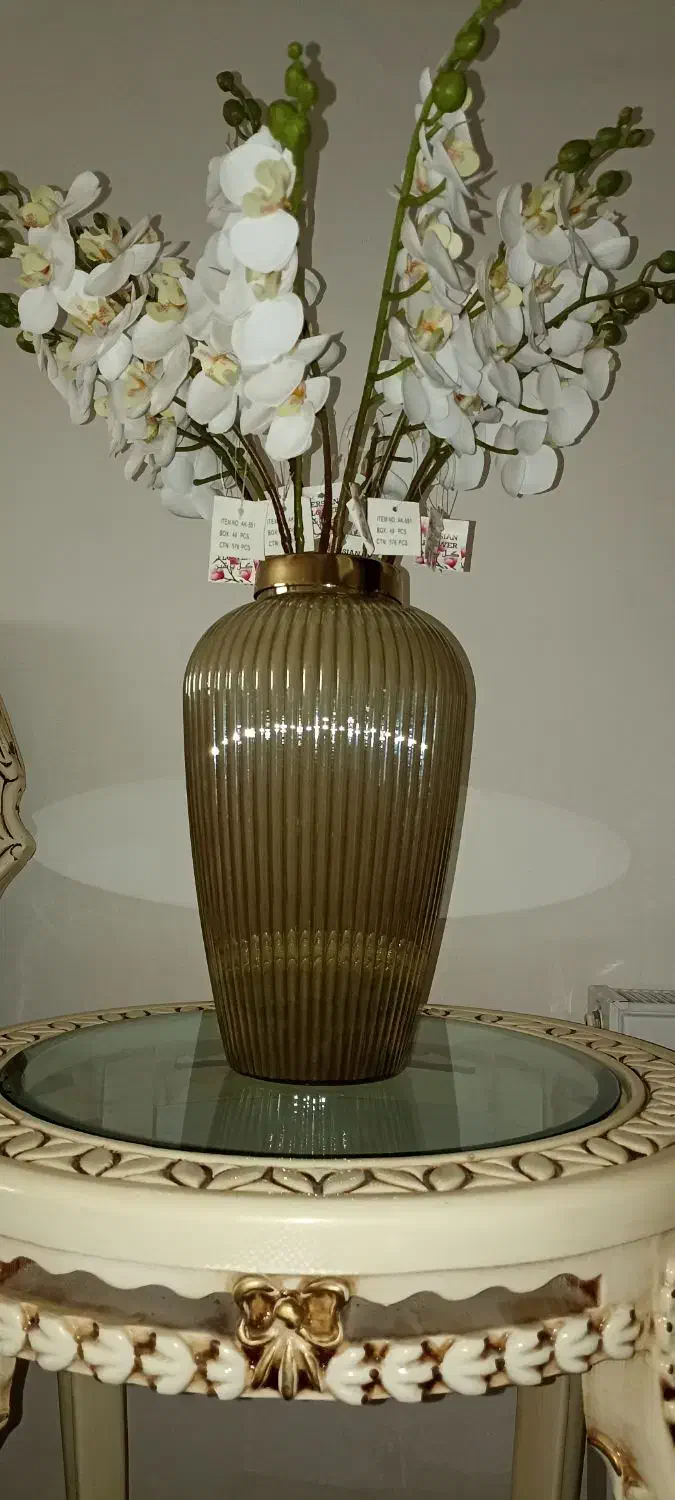 دو عدد گلدان و هر کدام ۱۱شاخه گل ارکیده|گل مصنوعی|شاندیز, |دیوار