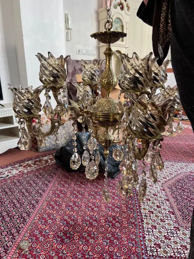 لوستر تمام برنز|لوستر و چراغ آویز|اردبیل, |دیوار