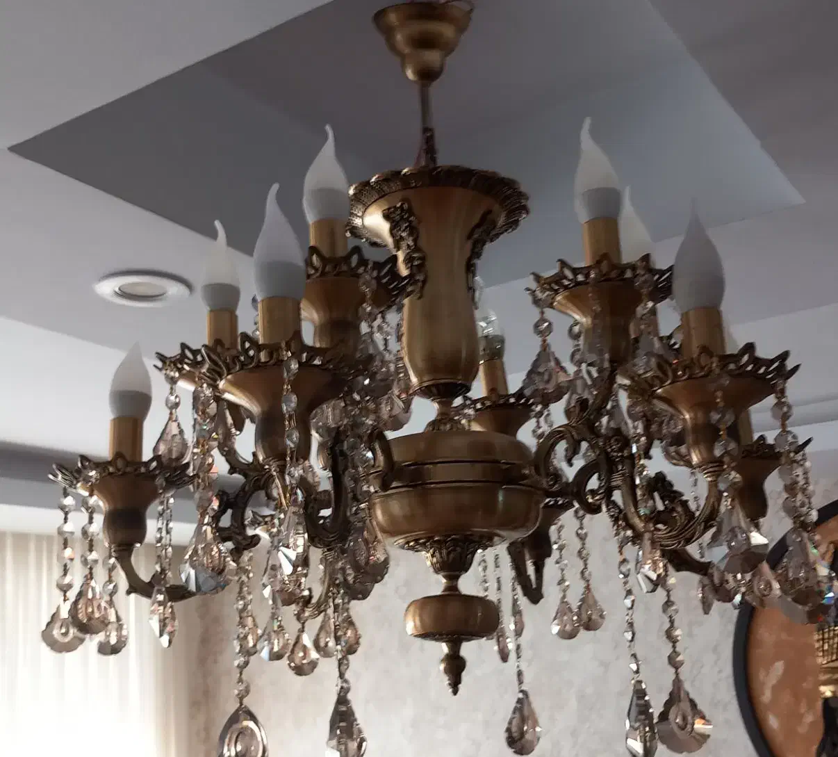 ۳ عدد لوستر برنزی اصل وزیبا|لوستر و چراغ آویز|کرج, گلشهر|دیوار