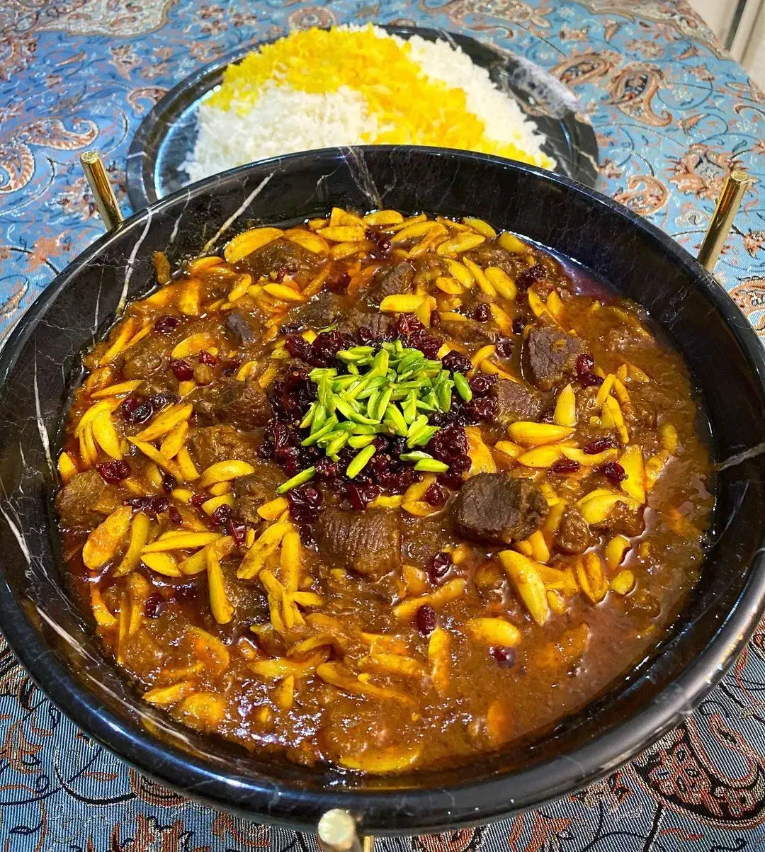 پلو خورشت خلال بادام کرمانشاهی|خوردنی و آشامیدنی|ساری, |دیوار
