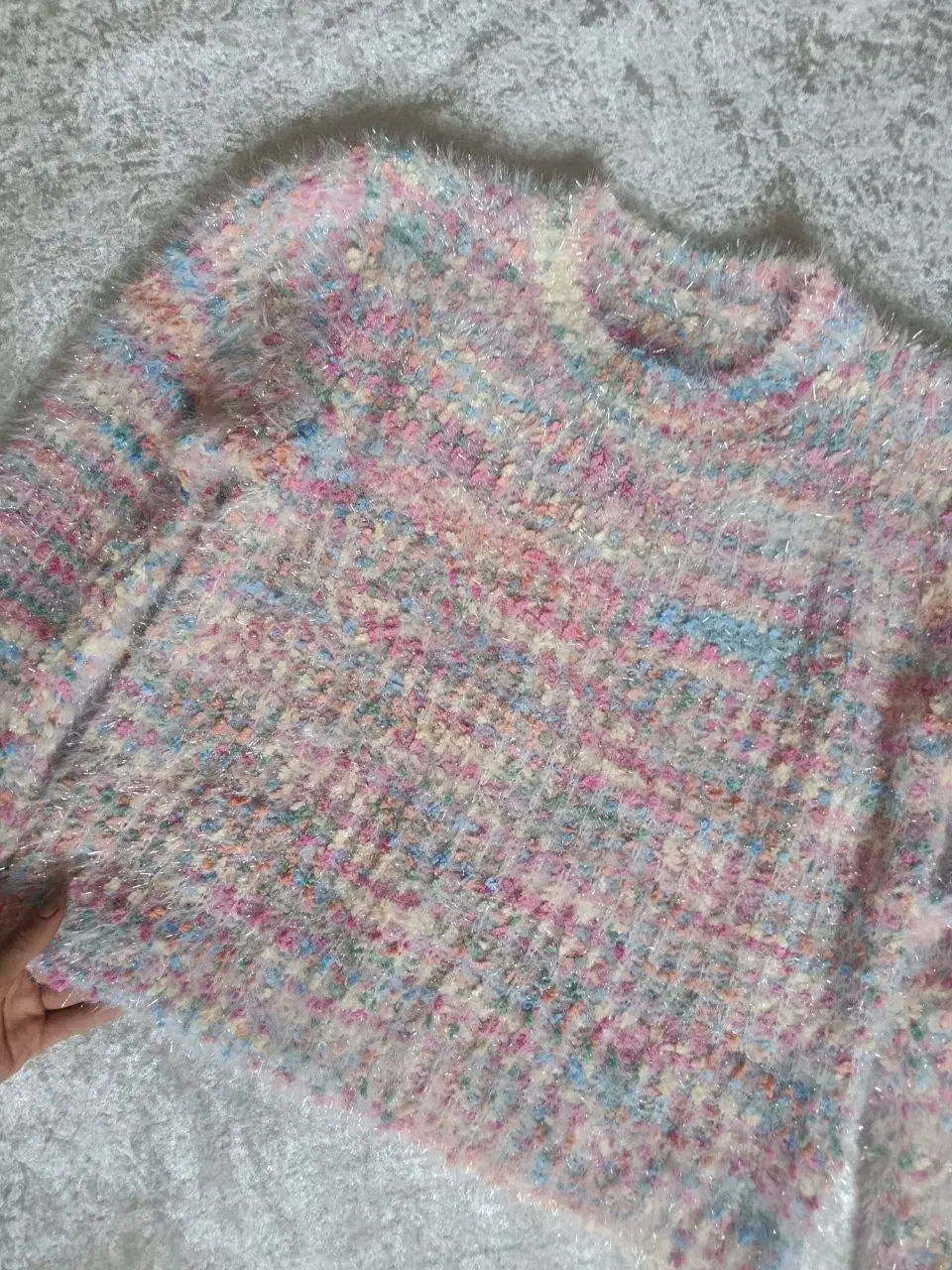 پلیور دستبافت با الیاف رنگی|لباس|نظرآباد, مصطفی آباد|دیوار