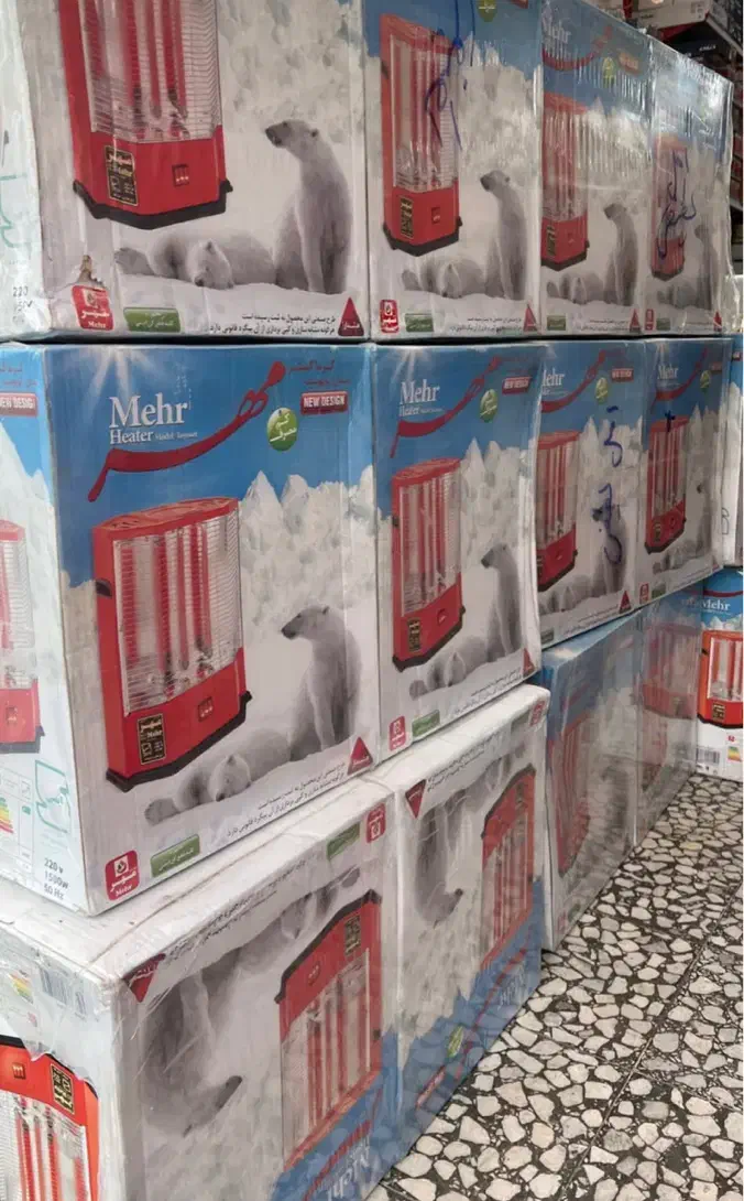 بخاری برقی ۳ شعله مهر|بخاری، هیتر، شومینه|آمل, |دیوار