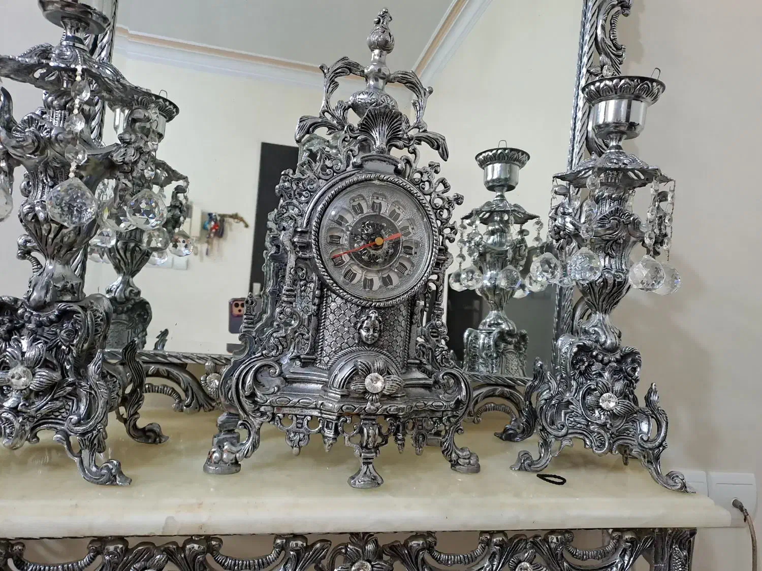 آیینه و شمعدان برنج|آینه|تهران, شهرک رضویه|دیوار