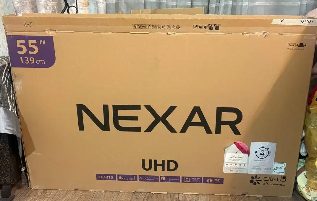 کارتن تلوزیون کاملا نو NEXAR 55 innch|تلویزیون و پروژکتور|تهران, جمهوری|دیوار