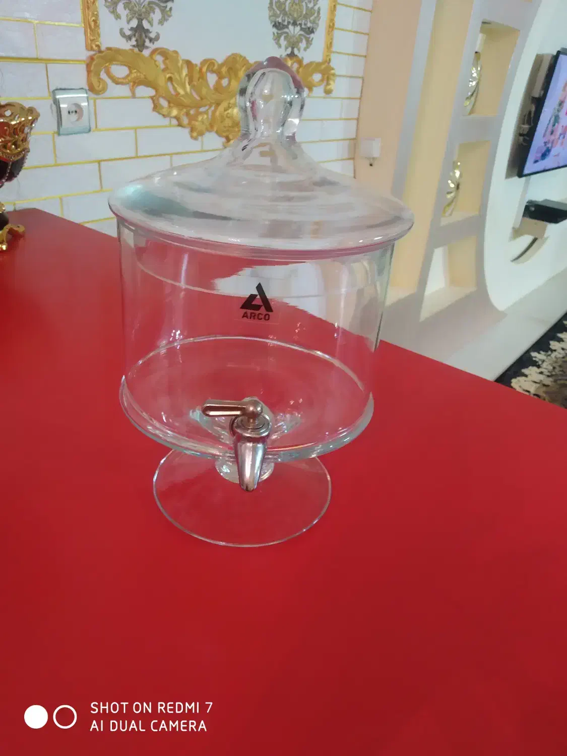 یک عدد جامیوه ای خوش رنگ وشفاف وکلمن شیشه ای|ظروف سرو و پذیرایی|زاهدان, |دیوار