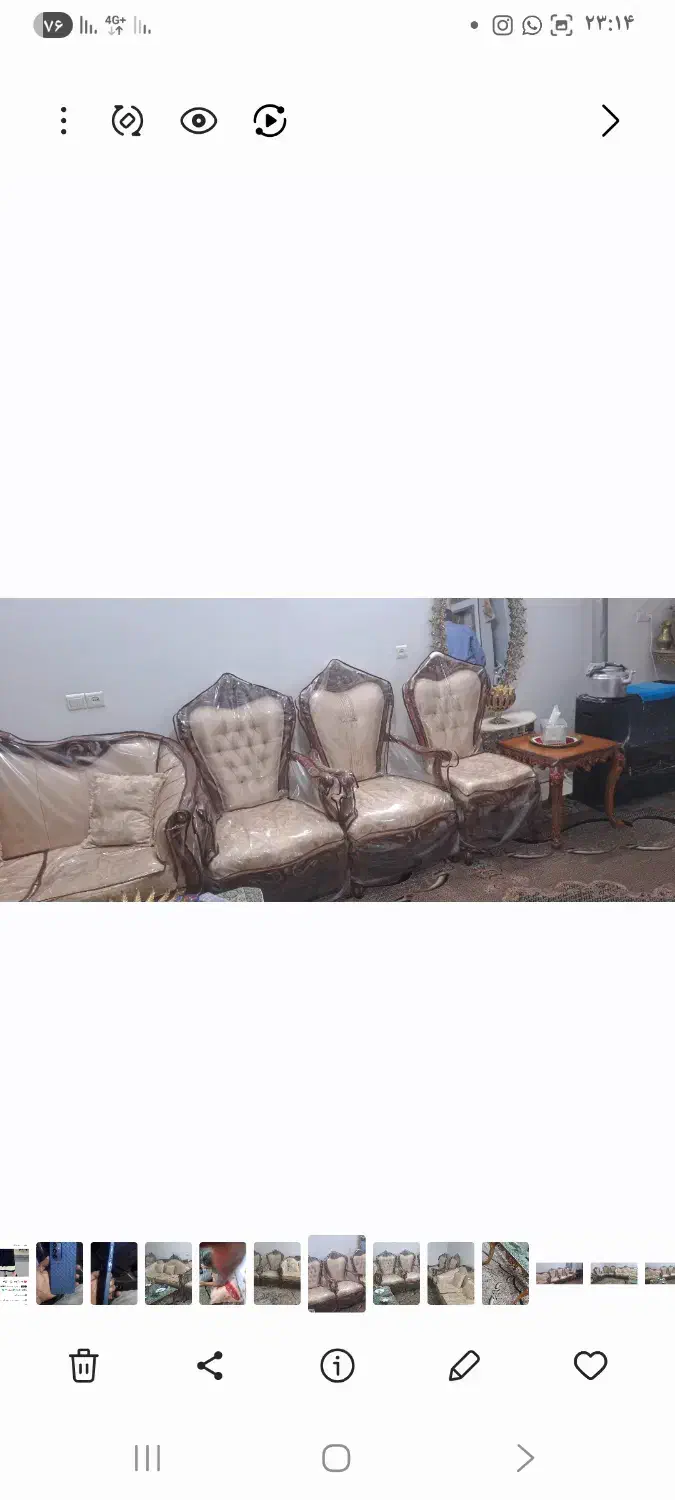 میزومبلمان ۹نفره سلطنتی بامیزعسلی|مبلمان خانگی و میز عسلی|ورامین, خیر آباد|دیوار