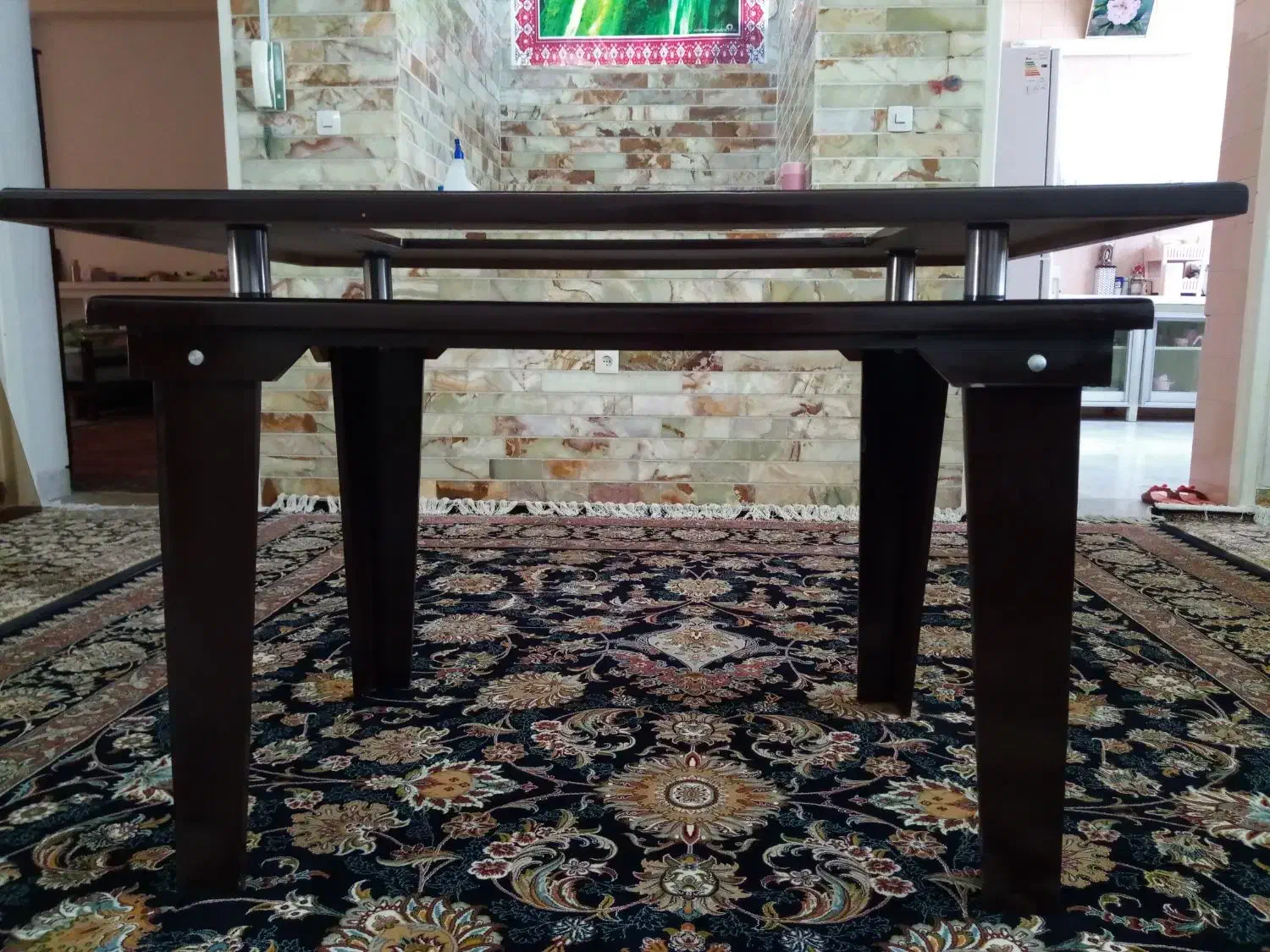 میز غذاخوری چوبی چهار نفره بدون صندلی|میز و صندلی غذاخوری|فسا, |دیوار