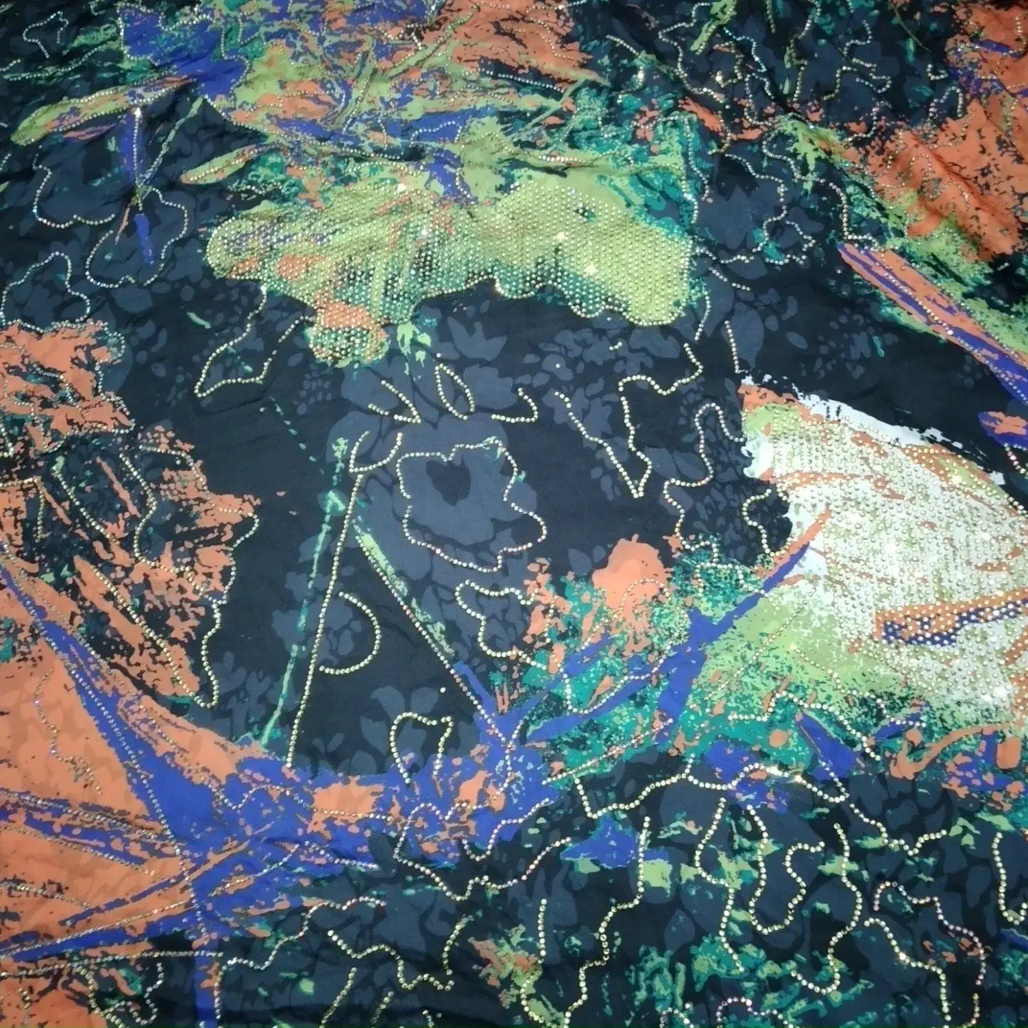 پارچه مجلسی نگینی.و زیاستین دست دوم|لباس|زاهدان, |دیوار