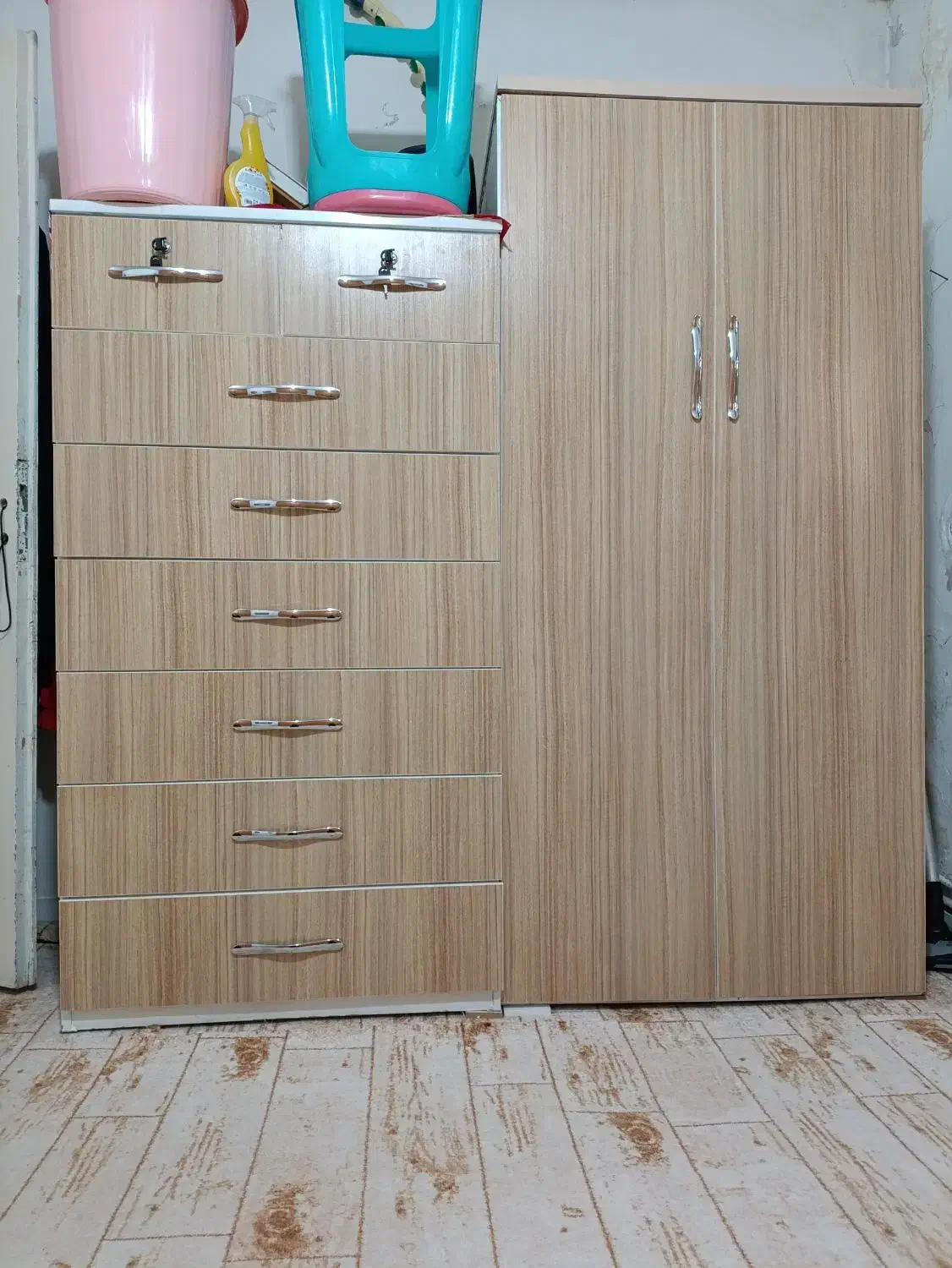 جای لباس ۷کشو تمیز و در حد نو با جای پتو بالشت|جاکفشی، کمد، دراور|جوانرود, |دیوار