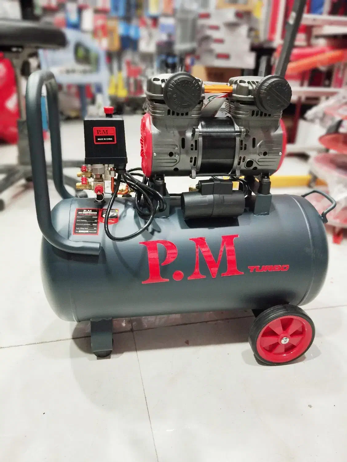 کمپرسور باد 50 لیتری سایلنت پی ام موتور باد1500وات|ابزارآلات|شیراز, نصر|دیوار