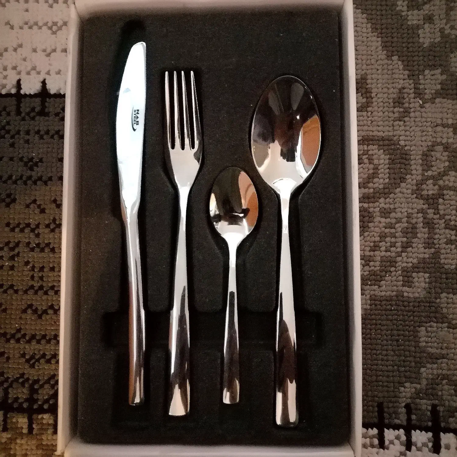 ست قاشق چنگال 4 پارچه ناب|ظروف سرو و پذیرایی|زرند, |دیوار