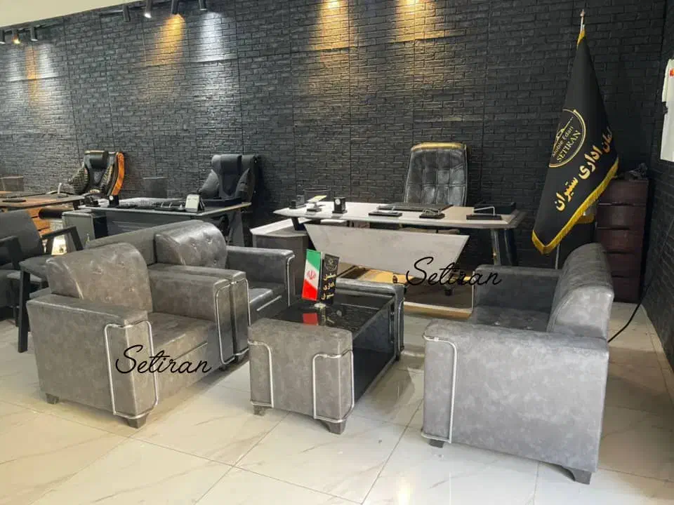 مبلمان اداری مشکی رگه|دفتر کار|کرج, کارخانه قند|دیوار