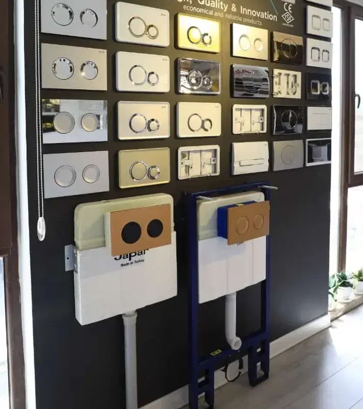 فلاشتانک توکار فرنگی والهنگ استراکچر شیرآلات دکمه|لوازم سرویس بهداشتی|شیراز, تندگویان|دیوار