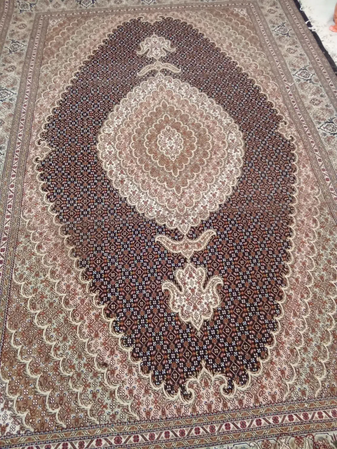 فرش سرمه ای 11مدی بانقشه بروز|فرش|خوی, |دیوار