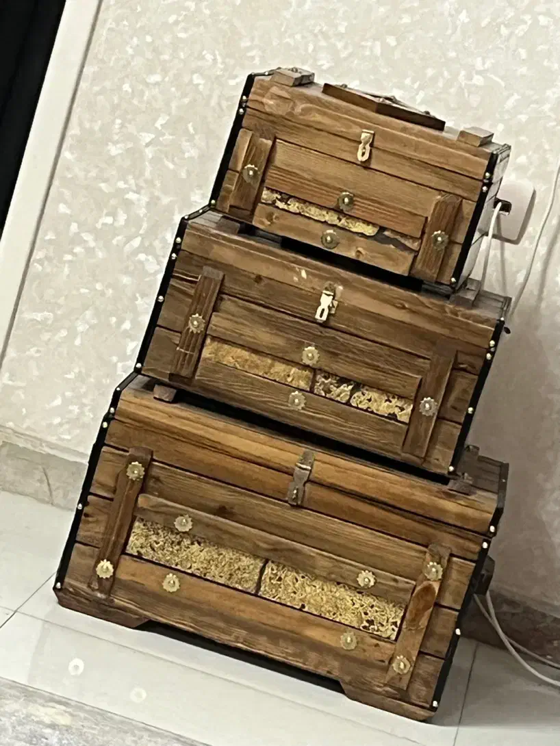 ست سه تایی صندوقچه|صنایع دستی و سایر لوازم تزئینی|مشهد, هنرور|دیوار