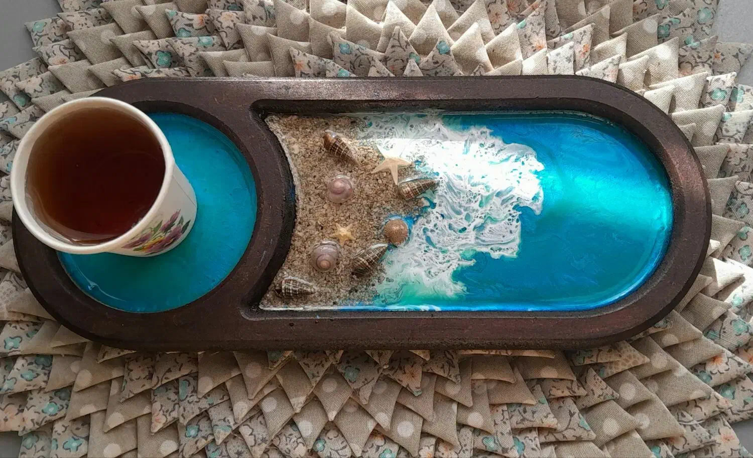 زیرلیوانی چوبی شیک مخصوص کافه‌ها|ظروف سرو و پذیرایی|قزوین, |دیوار