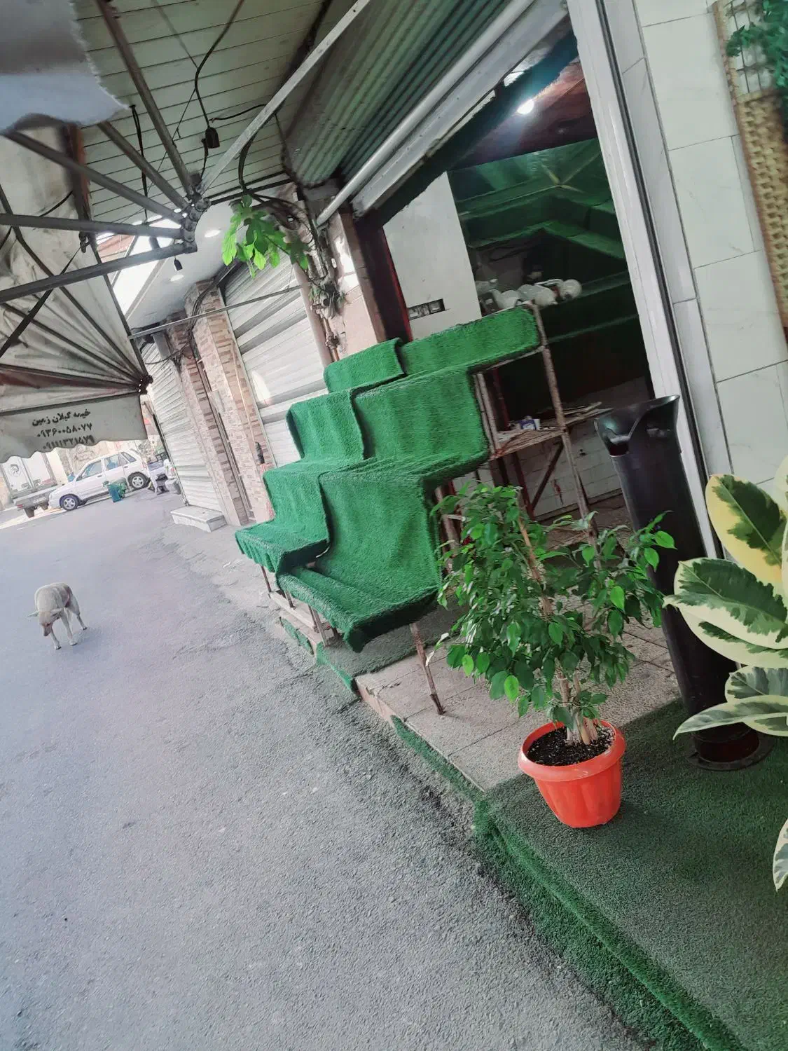 سایبان ۶ متری و۳ متری کرکره قفسه آهنی  آینه وترازو|فروشگاه و مغازه|رشت, یخسازی|دیوار