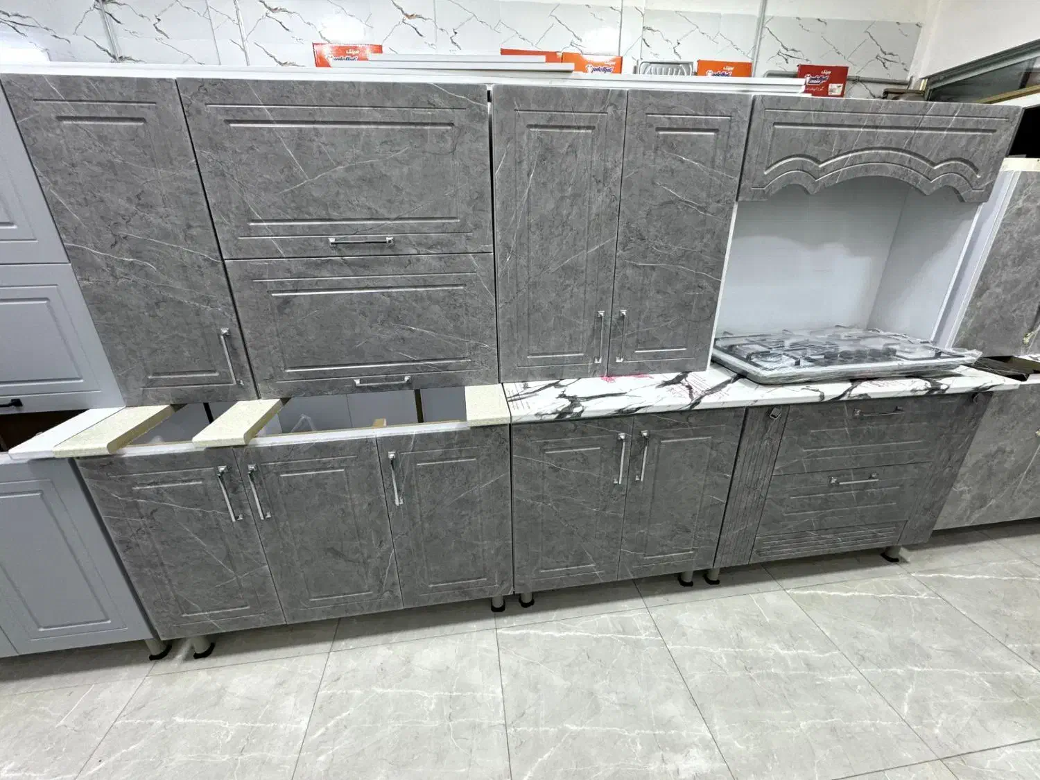 کابینت آماده ممبران ۶متری +سینک +هود وگاز ۵ شعله|مصالح و تجهیزات ساختمان|کرج, مصباح|دیوار