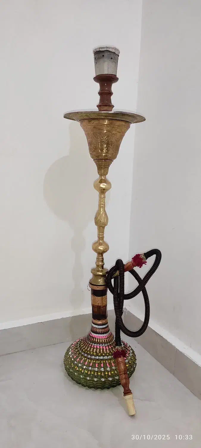 قلیان برنجی دست دوم با طعم نعنا|کلکسیون و سرگرمی|ماکو, |دیوار