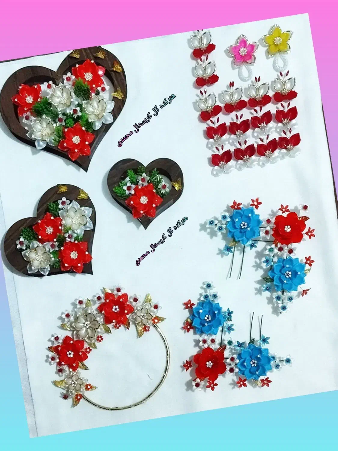 گل کریستال|گل مصنوعی|خانمیرزا, |دیوار