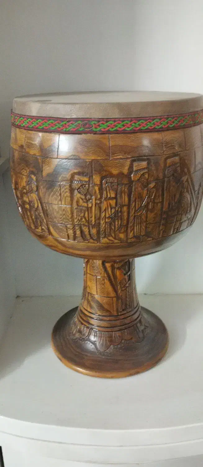 تنبک حلمی منبت کاری شده خوش صدا سالم منبت کاری شده|سازهای سنتی|اصفهان, بهارستان|دیوار