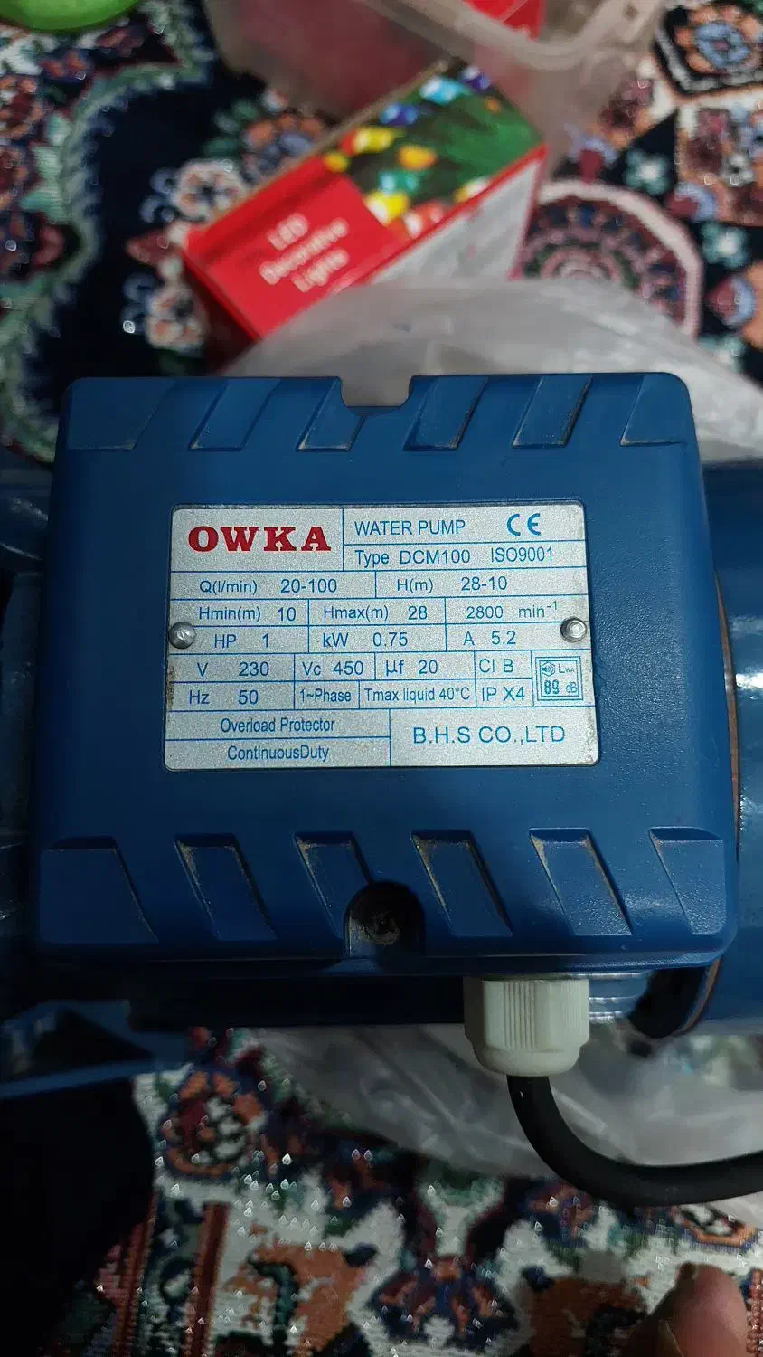 پمپ اب ۱ اسب بشقابی اوکا اصلی|مصالح و تجهیزات ساختمان|دورود, |دیوار