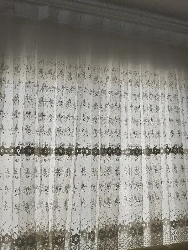 پرده توری زیبا برجسته|پرده، رانر، رومیزی|خرمدره, |دیوار