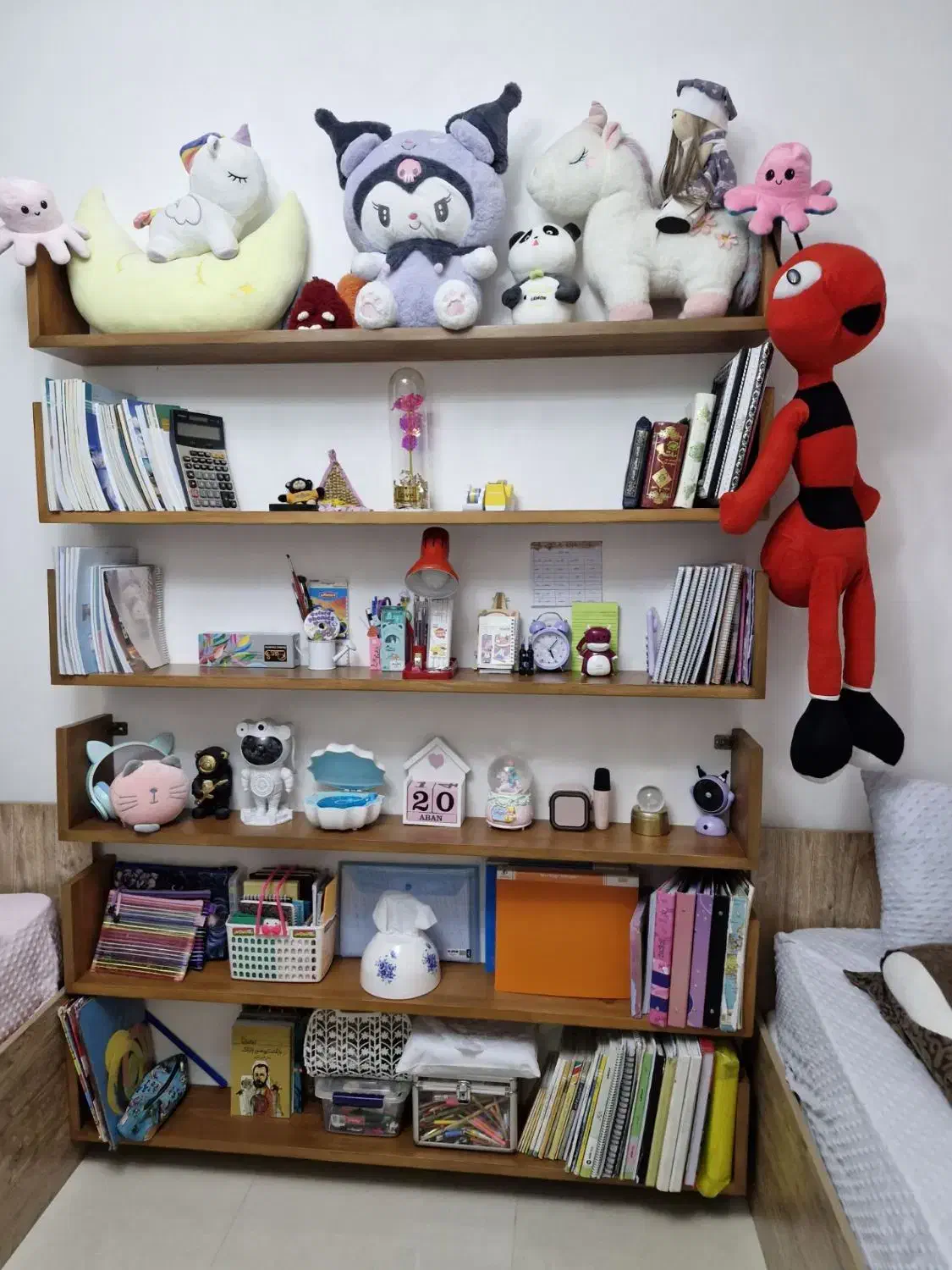 کتابخونه|کتابخانه، شلف، قفسههای دیواری|محمدیه-قزوین, |دیوار