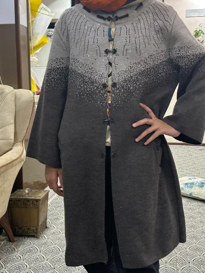 پالتو زنانه بافت سایز ۳۶ تا ۵۰ اندازه میشه|لباس|یزد, |دیوار