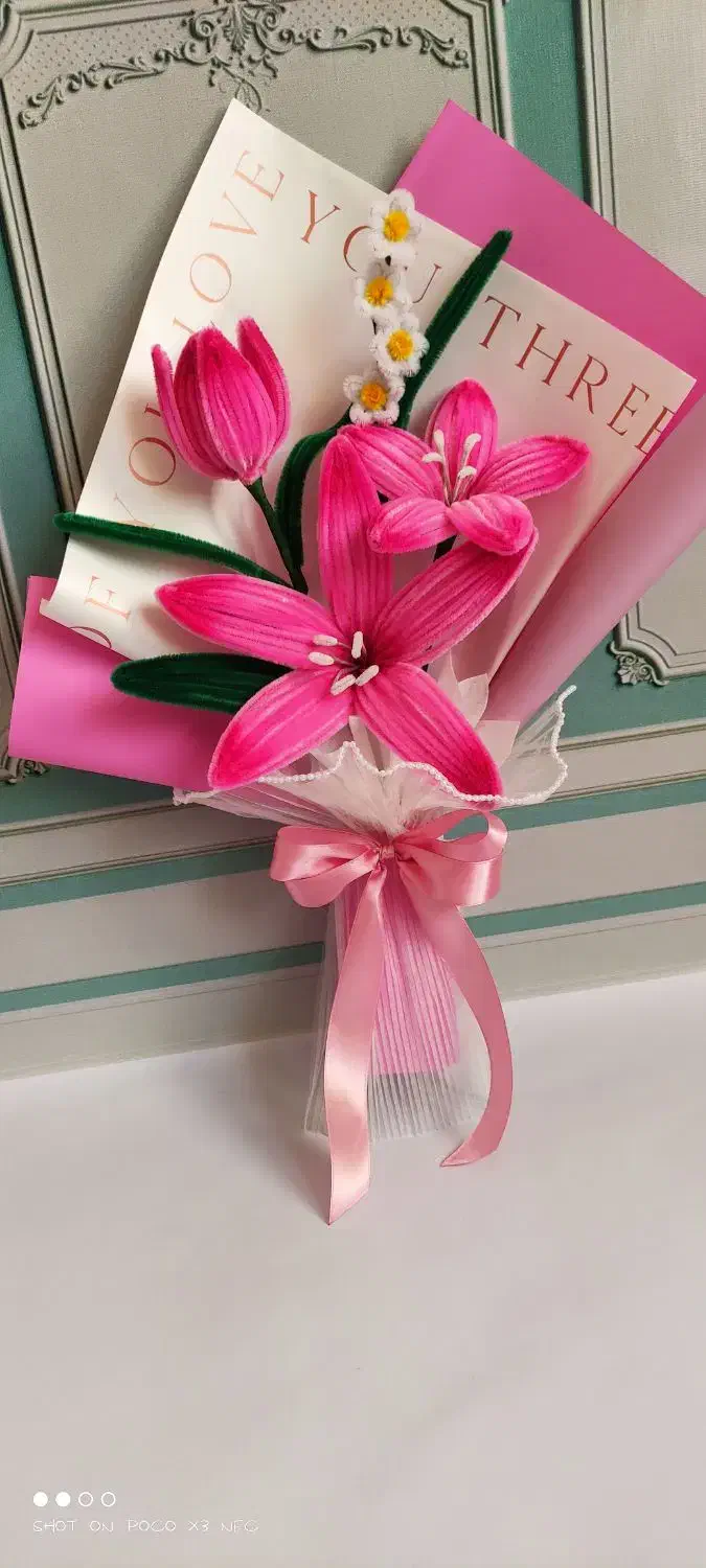 سفارش گلهای روبانی و پیپ پاکنی با کیفیت|گل مصنوعی|سبزوار, بیهق شرقی|دیوار