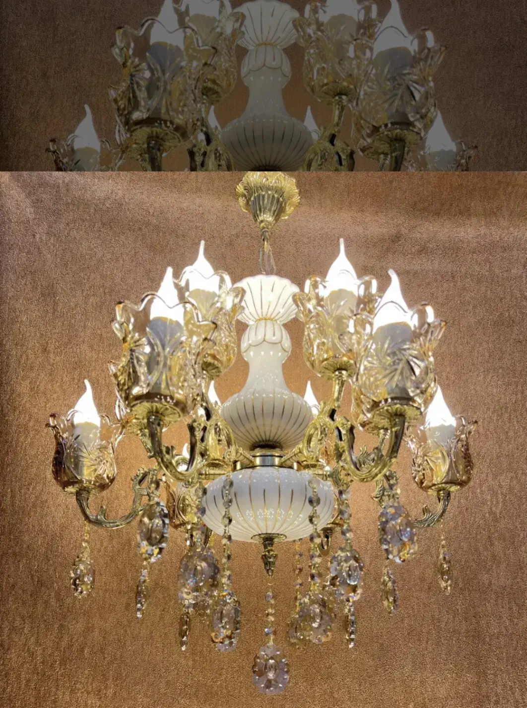 لوستر دایان سرامیکی ۱۰شعله|لوستر و چراغ آویز|کرمانشاه, |دیوار