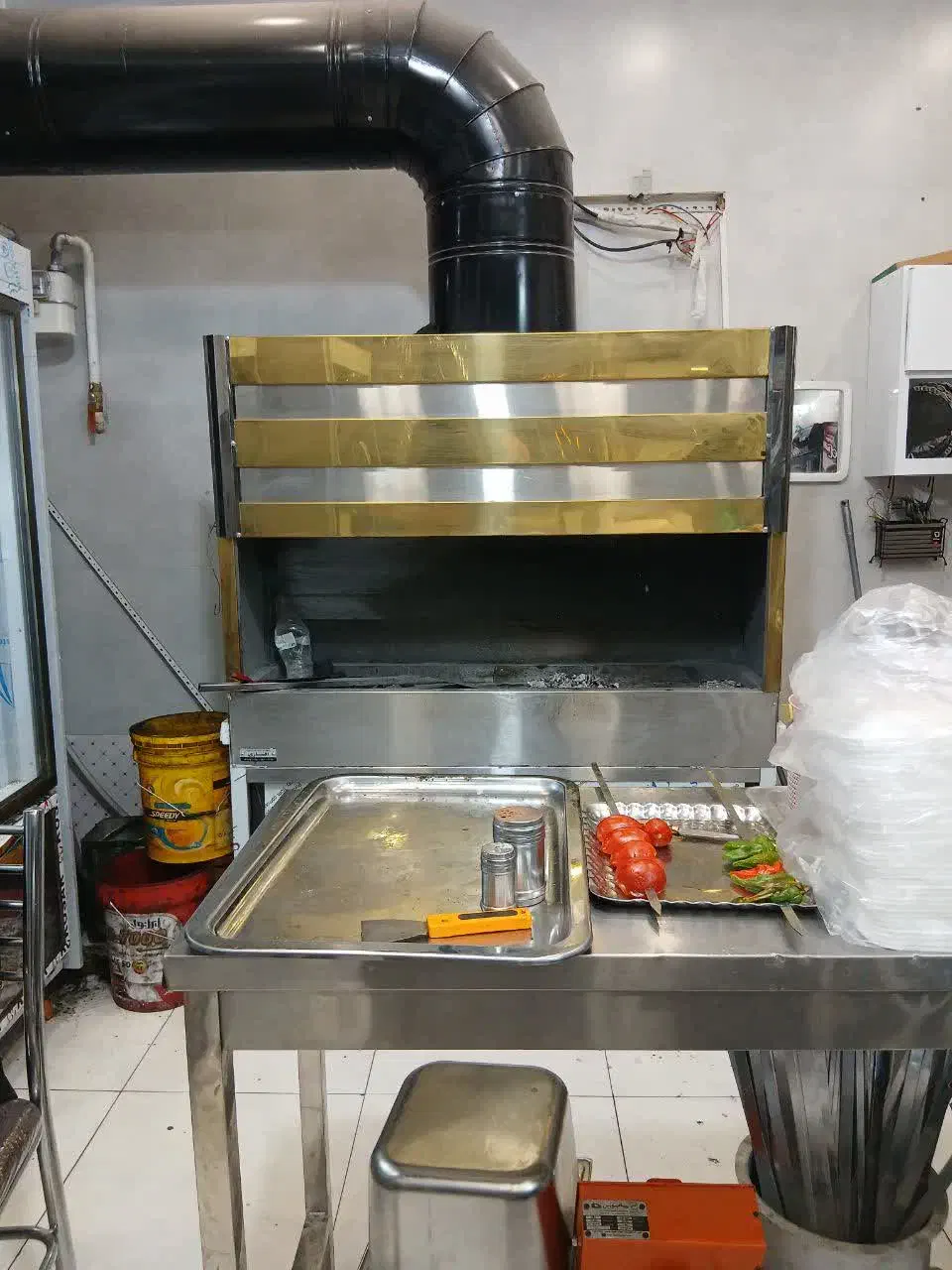 منقل ذغالی و فن ۵۰ سانت دمحده|اجاق گاز و لوازم برقی پختوپز|قم, نیروگاه|دیوار