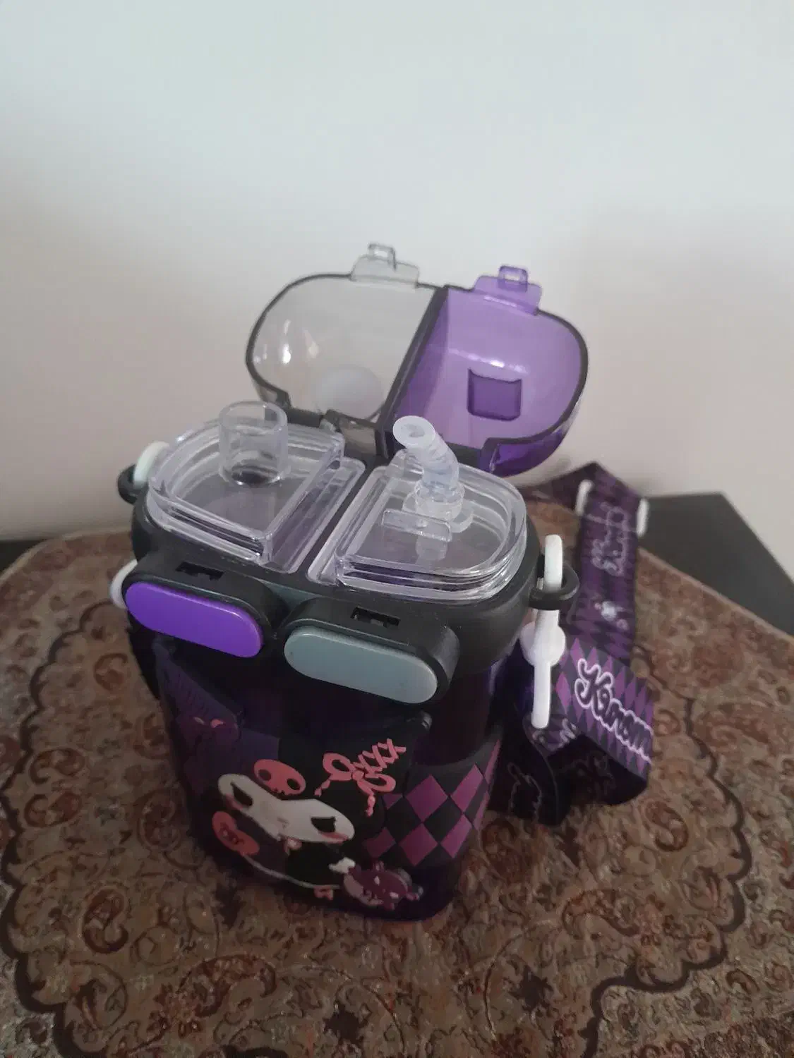 قمقمه دو مخزنه طرح کرومی|ظروف نگهدارنده، پلاستیکی، یکبارمصرف|شفت, |دیوار