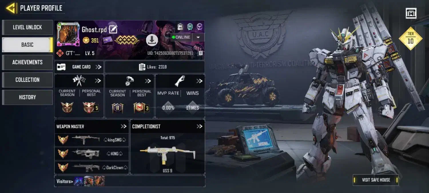 اکانت سفید کلاف|کنسول، بازی ویدئویی و آنلاین|برخوار, |دیوار