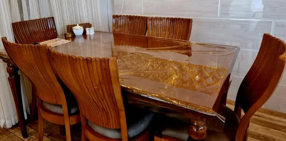 میز ناهار خوری چوبی|میز و صندلی غذاخوری|آستارا, |دیوار