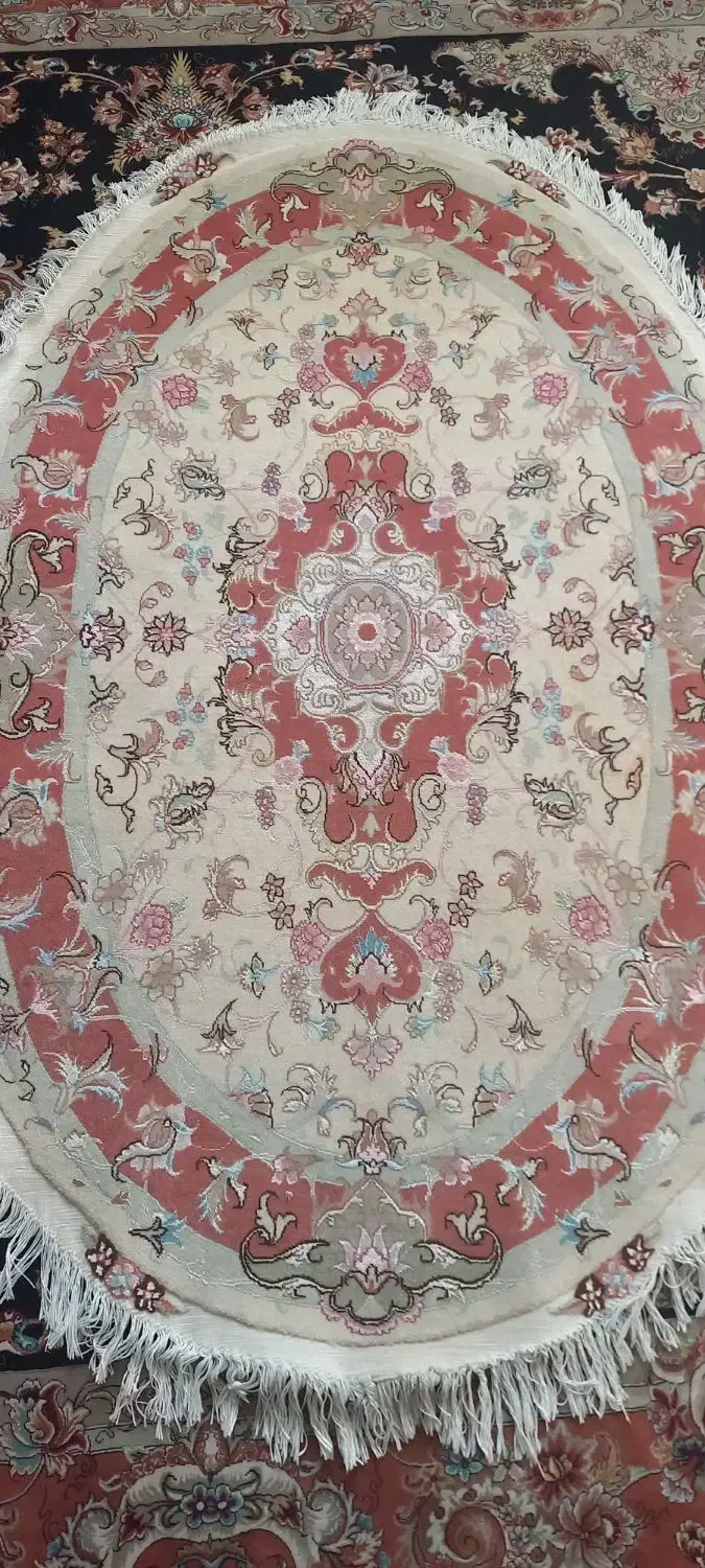 فرش دستبافت زرنیم بیضی ۱×۱/۵ رج ۵۰ علیا|فرش|تبریز, |دیوار