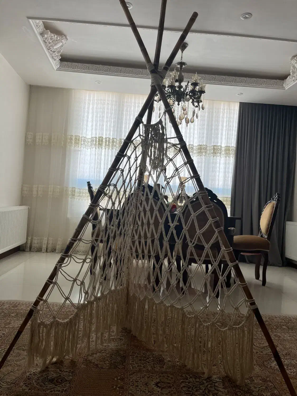 چادر سرخپوستی مکرومه|صنایع دستی و سایر لوازم تزئینی|دامغان, |دیوار