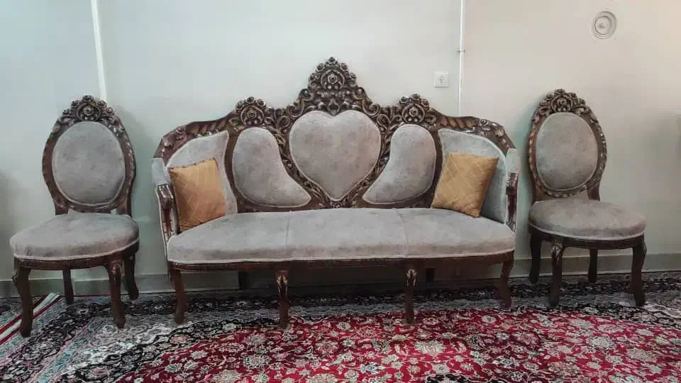 (اصلاح قیمت مبل استیل سلطنتی فرهی ۹نفره چوب گردو)|مبلمان خانگی و میز عسلی|تهران, خانی آباد نو شمالی|دیوار