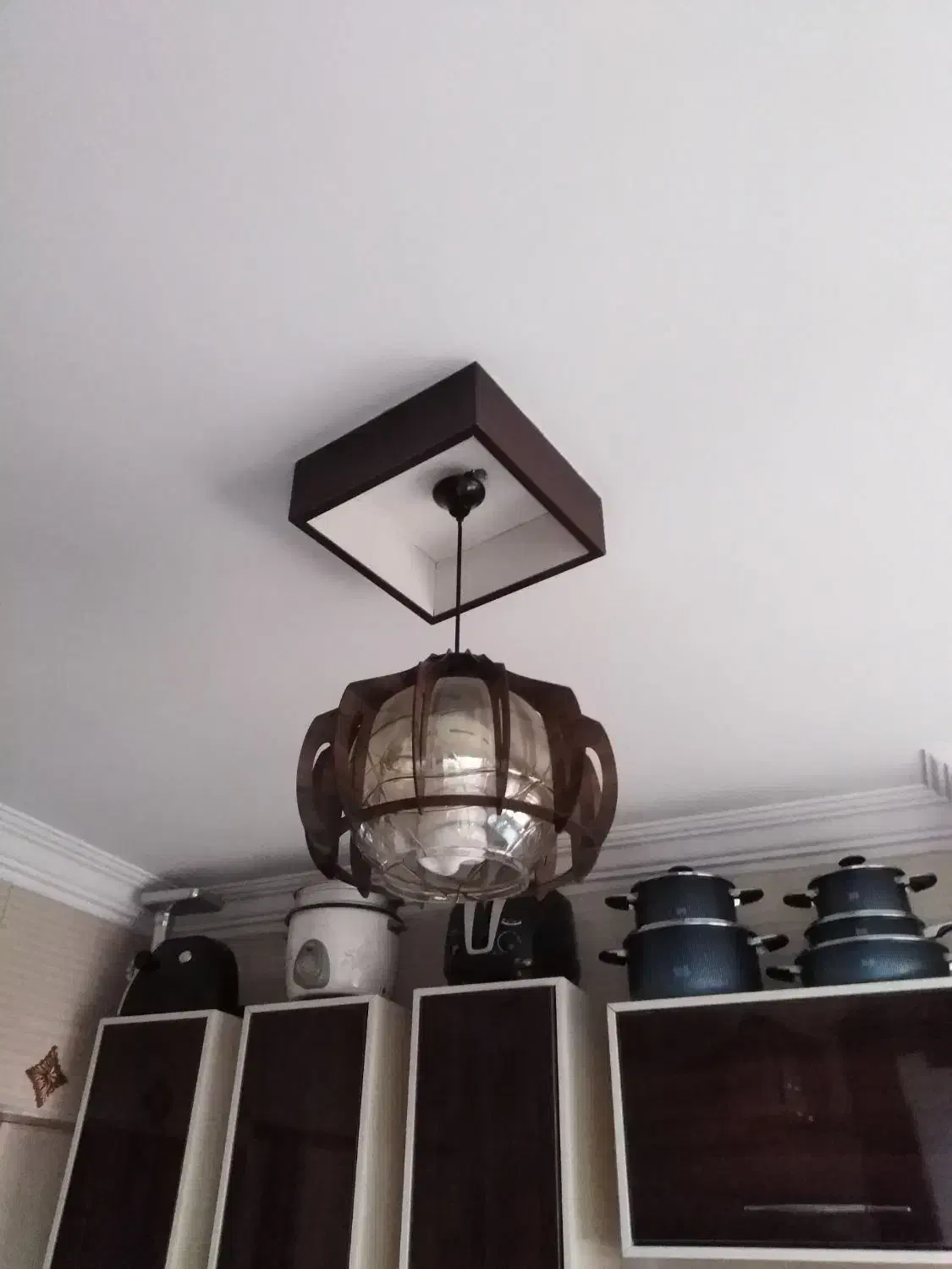 لوستر چوبی|لوستر و چراغ آویز|قائم‌شهر, |دیوار